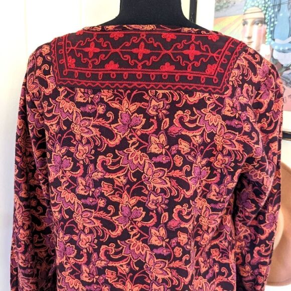 Lucky Top SM Floral Embroidered Cottagecore Boho Peasant Vintage Whimsigoth - Picture 7 of 8